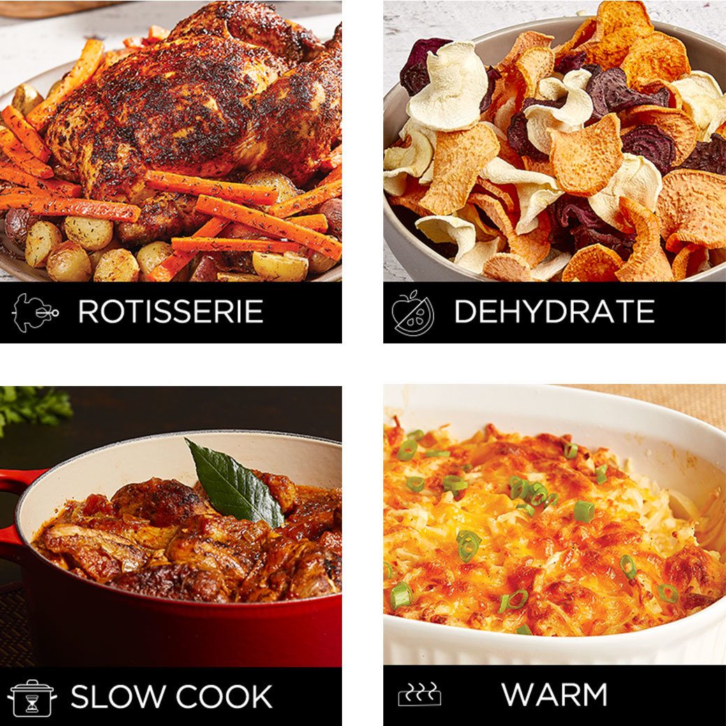 Rotisserie, Dehydrate, Slow Cook & Warm